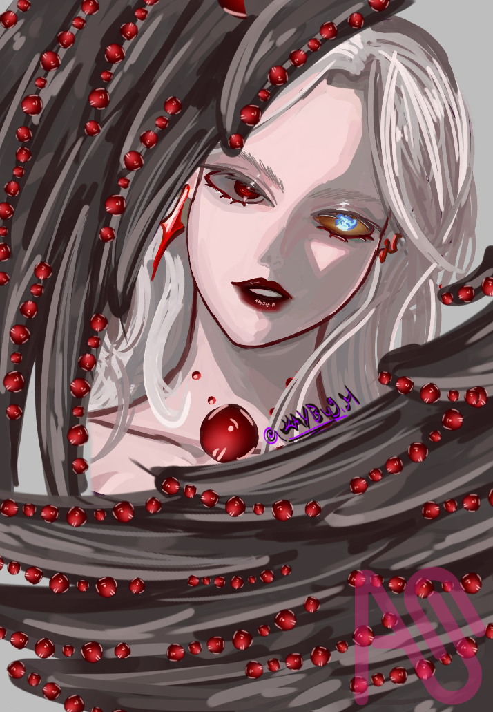 Disguise  Illust of Kaybug.H art manga digital oc red gore animegirl Okami villain Dragonqueen