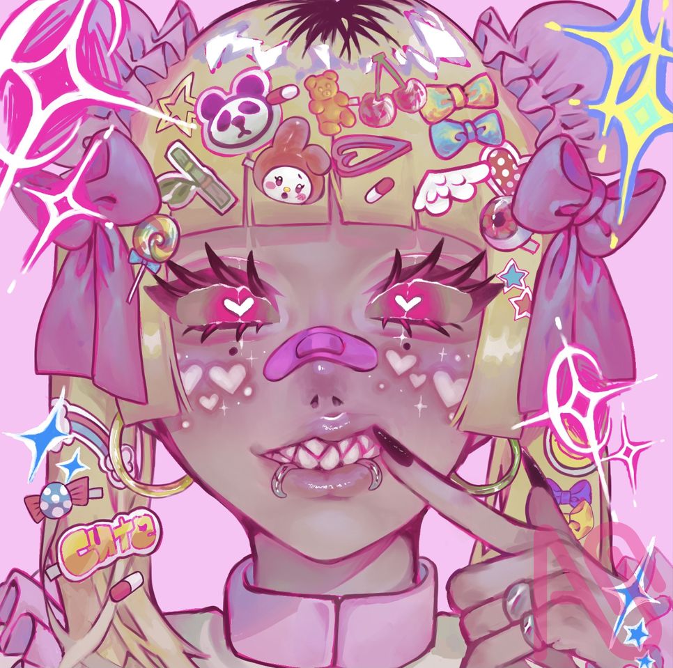 🎀🍬💊 シア의 일러스트 자캐 kawaii 地雷系