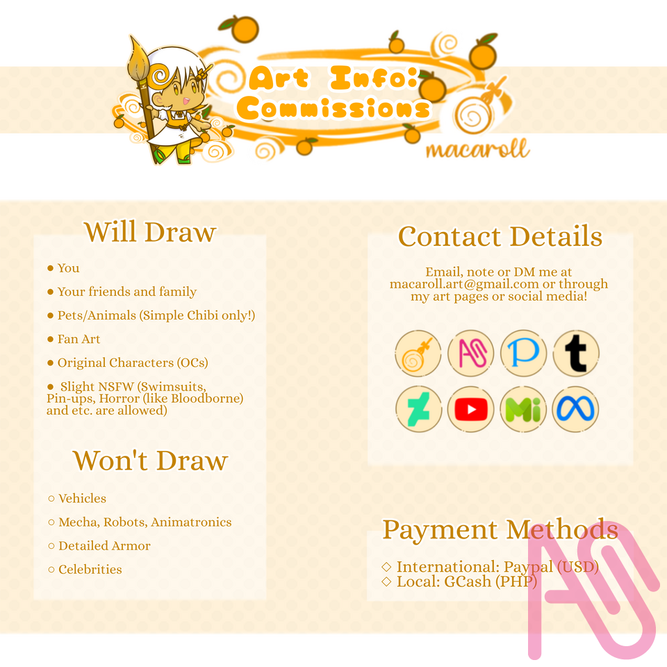 Commissions and Art Requests 2024 Macaroll - Illustrations ART street