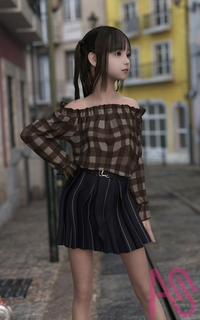 街路 Illust of Jackie Jackson girl original 3DCG DazStudio Photoreal