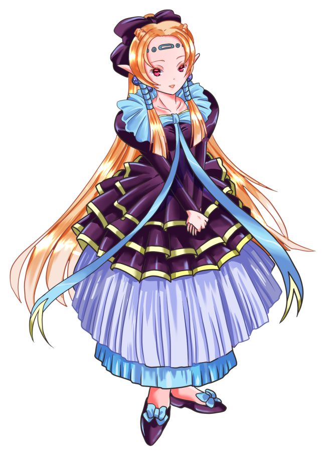 ヒロインのドレス姿。 Illust of CIGAR お姫様 original oc dress characterdesign ファンタジーキャラ