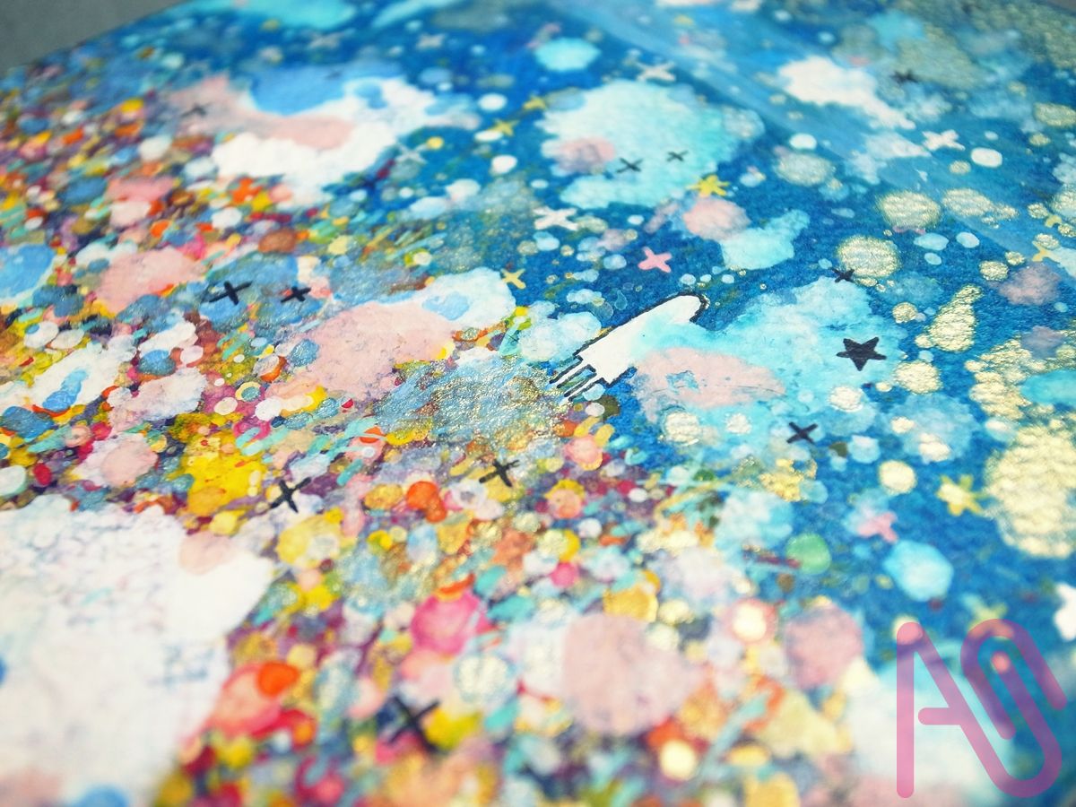 おぼろ③ Illust of かみやま girl watercolor art original キラキラ scenery analog