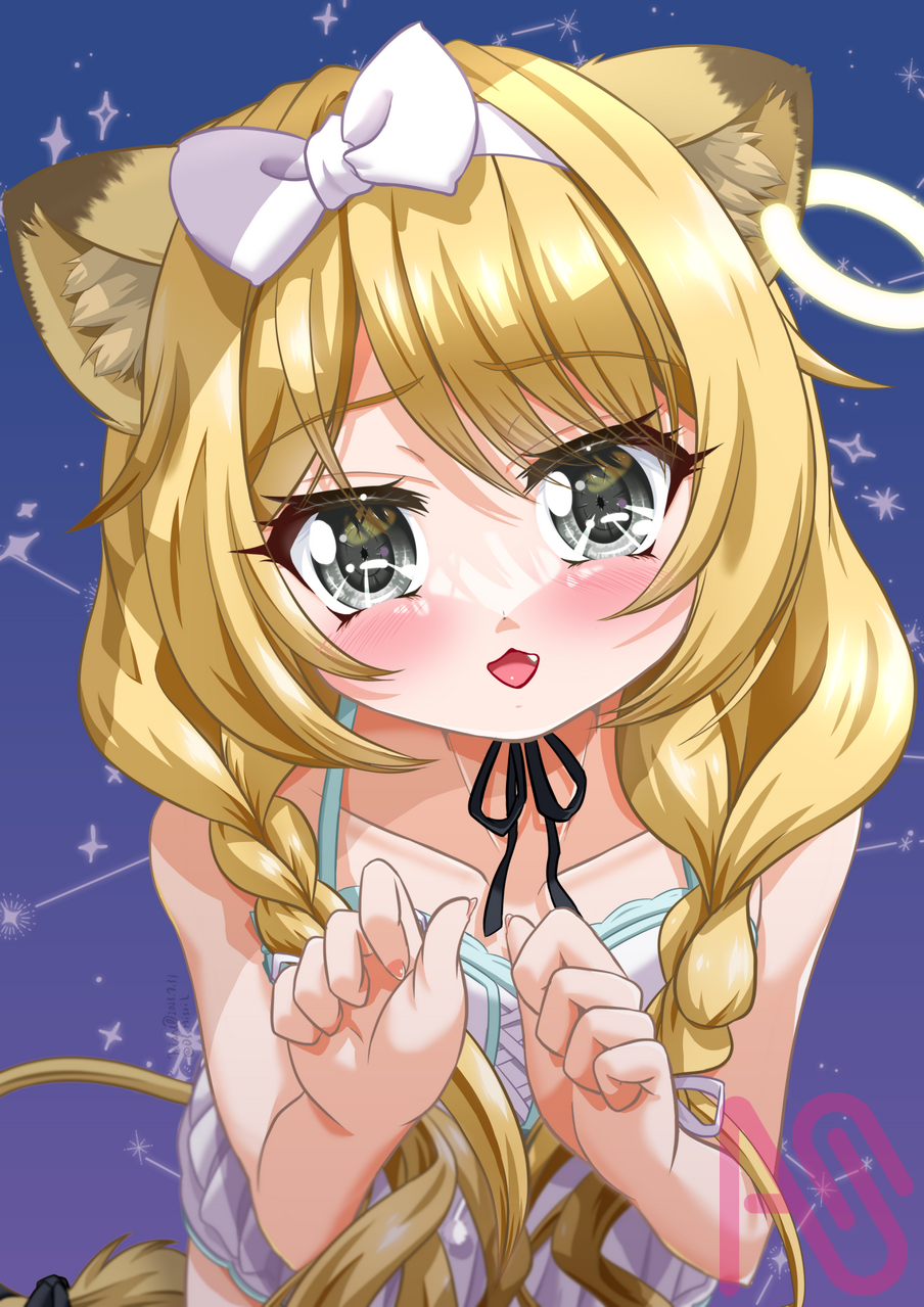 ちょっと…耳貸して？ Illust of Misril(ミスリル) tail virtual_YouTuber むちぷに のりプロ レグルシュ・ライオンハート らいおんはあーと