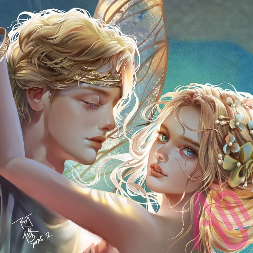 跟我一起飛吧 Illust of dreamingfire girl 王子 奇幻 精靈 蒲公英 飛
