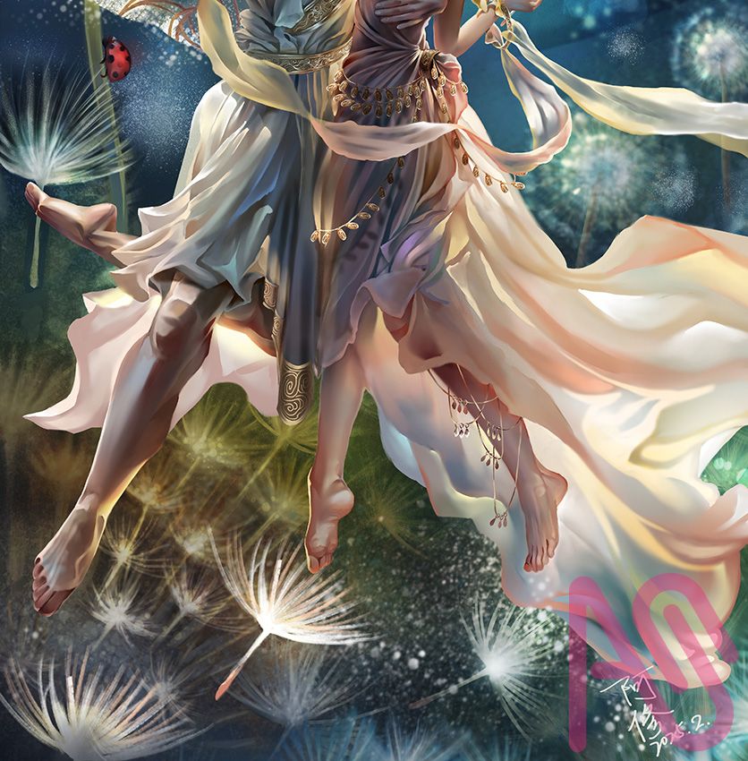 跟我一起飛吧 Illust of dreamingfire girl 王子 奇幻 精靈 蒲公英 飛