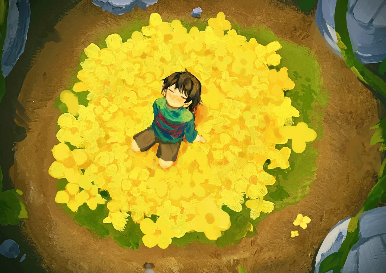 Undertale 10th anniversary Illust of 夏生 illustration undertale Frisk