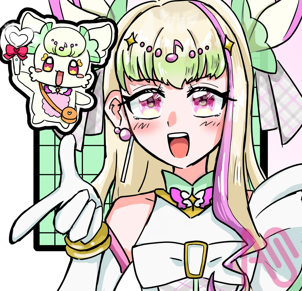 心ズッキュン☆キュアズキューン！ Illust of 🍫ちょこみんと🎀＠代選~１/３１まで✨ girl fanart illustration メディバンペイント PrettyCure キミとアイドルプリキュア♪ プリルン キュアズキューン