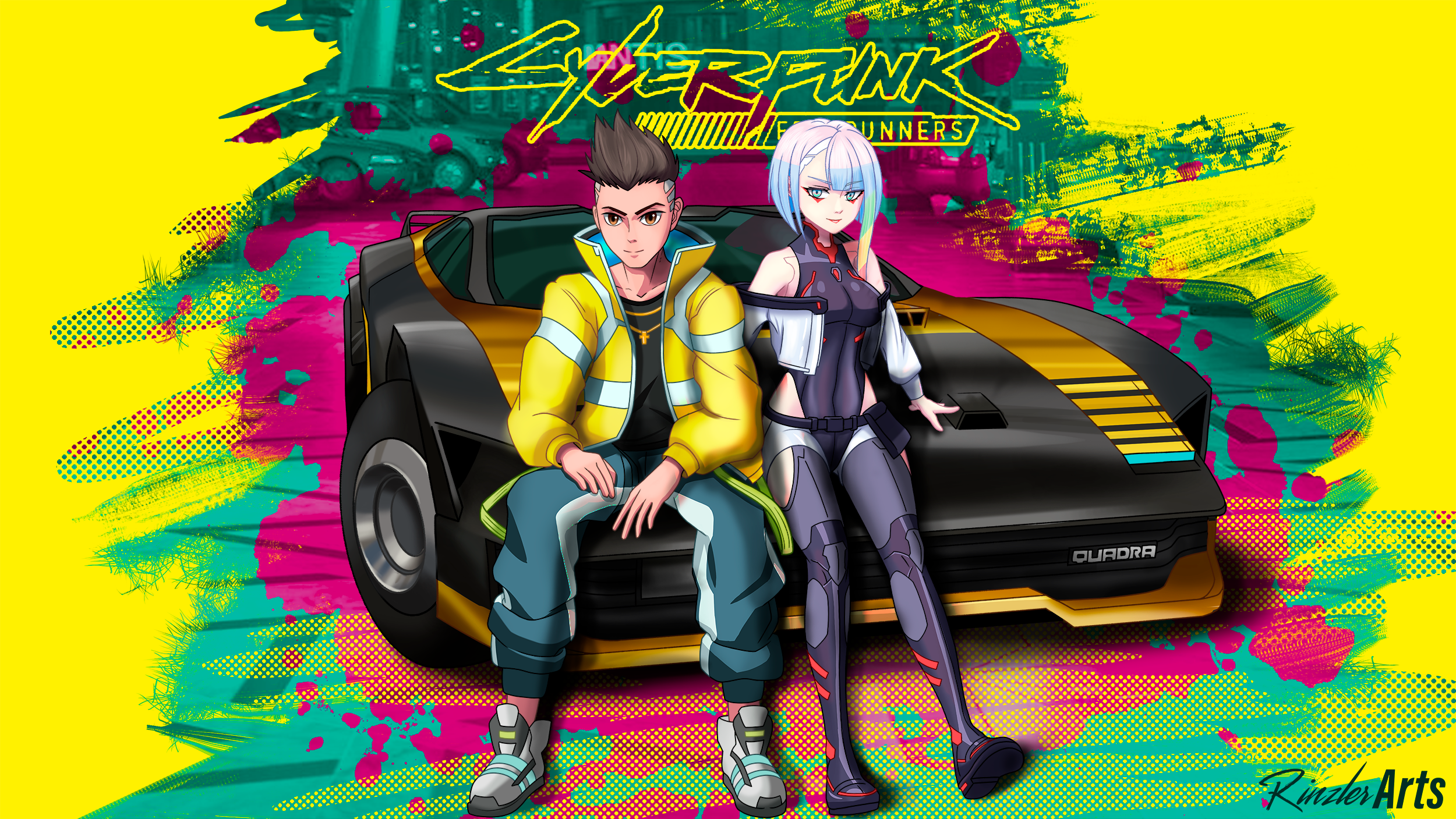 David x Lucy - Cyberpunk Edgerunners RinzlerArts - Illustrations