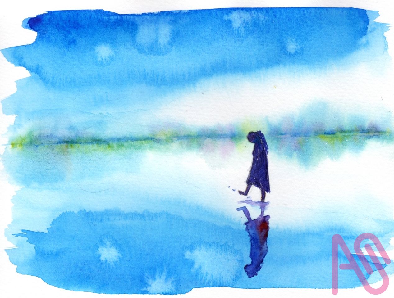 昔の絵 Illust of かみやま girl watercolor original scenery analog