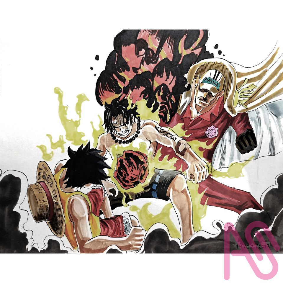 Fanart One Piece 2019 Illust of DartC coloredpencil fanart illustration art anime character manga ONEPIECE handdrawn alcoholmarkers