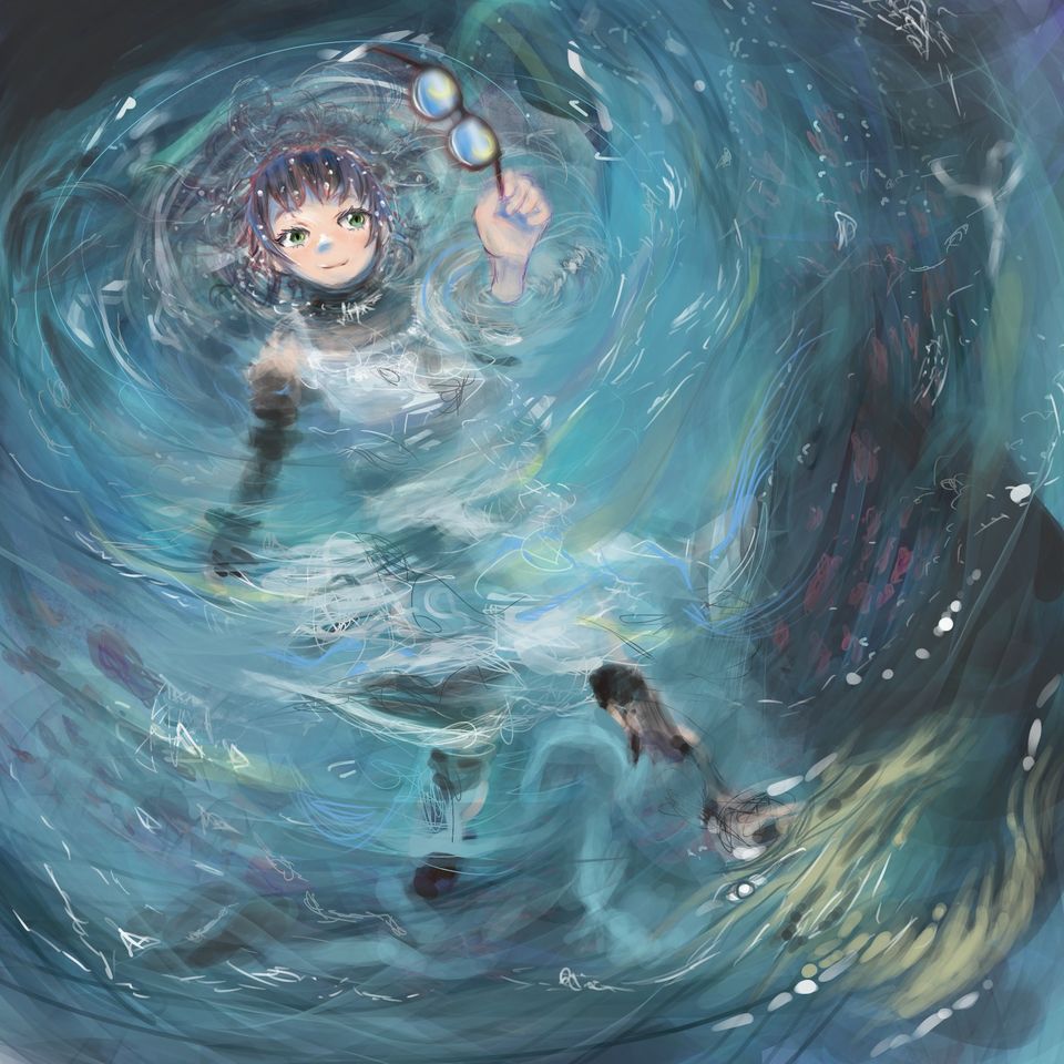 DREAMS COME TRUE「眼鏡越しの空」ファンアート Illust of ABTOP fanfic girl original oc procreate わたしのすきなうた ドリカム 眼鏡越しの空