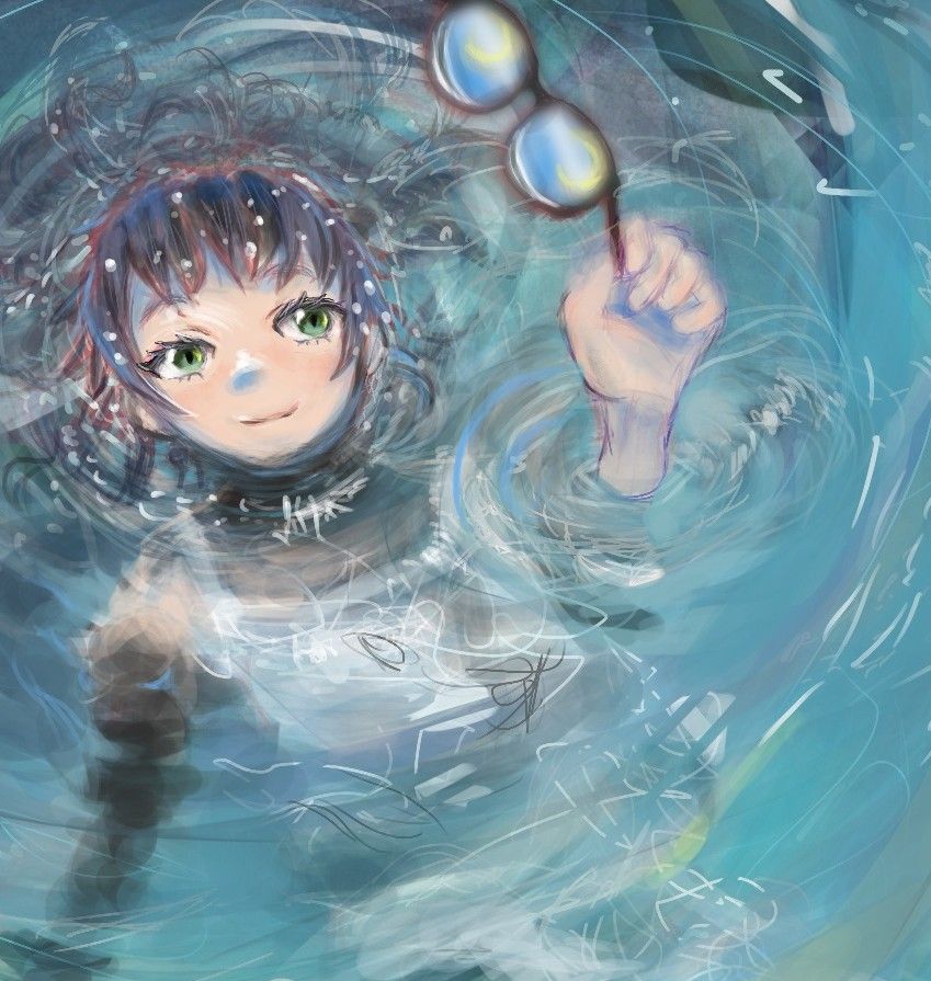 DREAMS COME TRUE「眼鏡越しの空」ファンアート Illust of ABTOP fanfic girl original oc procreate わたしのすきなうた ドリカム 眼鏡越しの空