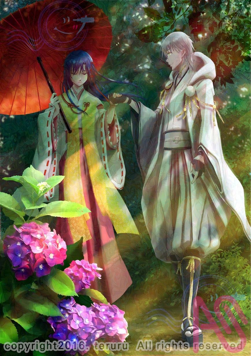 散歩 Illust of teruru girl Touken_Ranbu 鶴丸国永 boy oc 刀剣男士 審神者 鶴丸国永(刀剣乱舞)