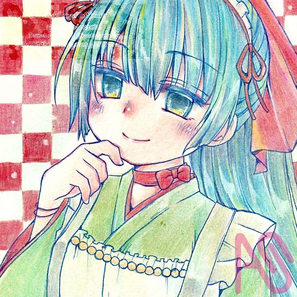 和メイド Illust of 犬君　(イヌキ) coloredpencil oc アナログイラスト
