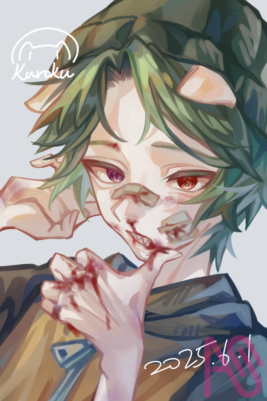 哈萊德四世 Illust of クロク impasto medibangpaint boy 獸耳 綠髮