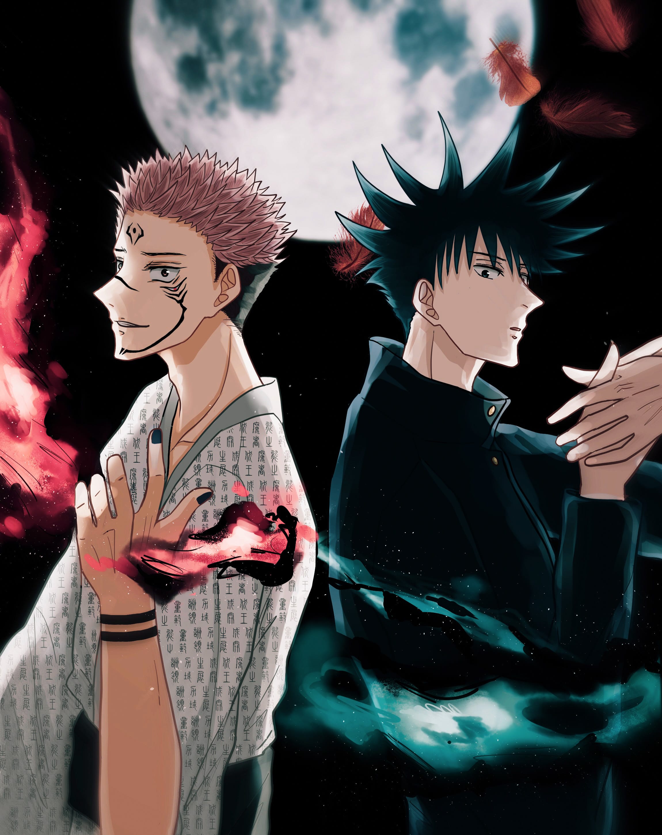 伏黒恵と両面宿儺 海塩子 - Illustrations ART street