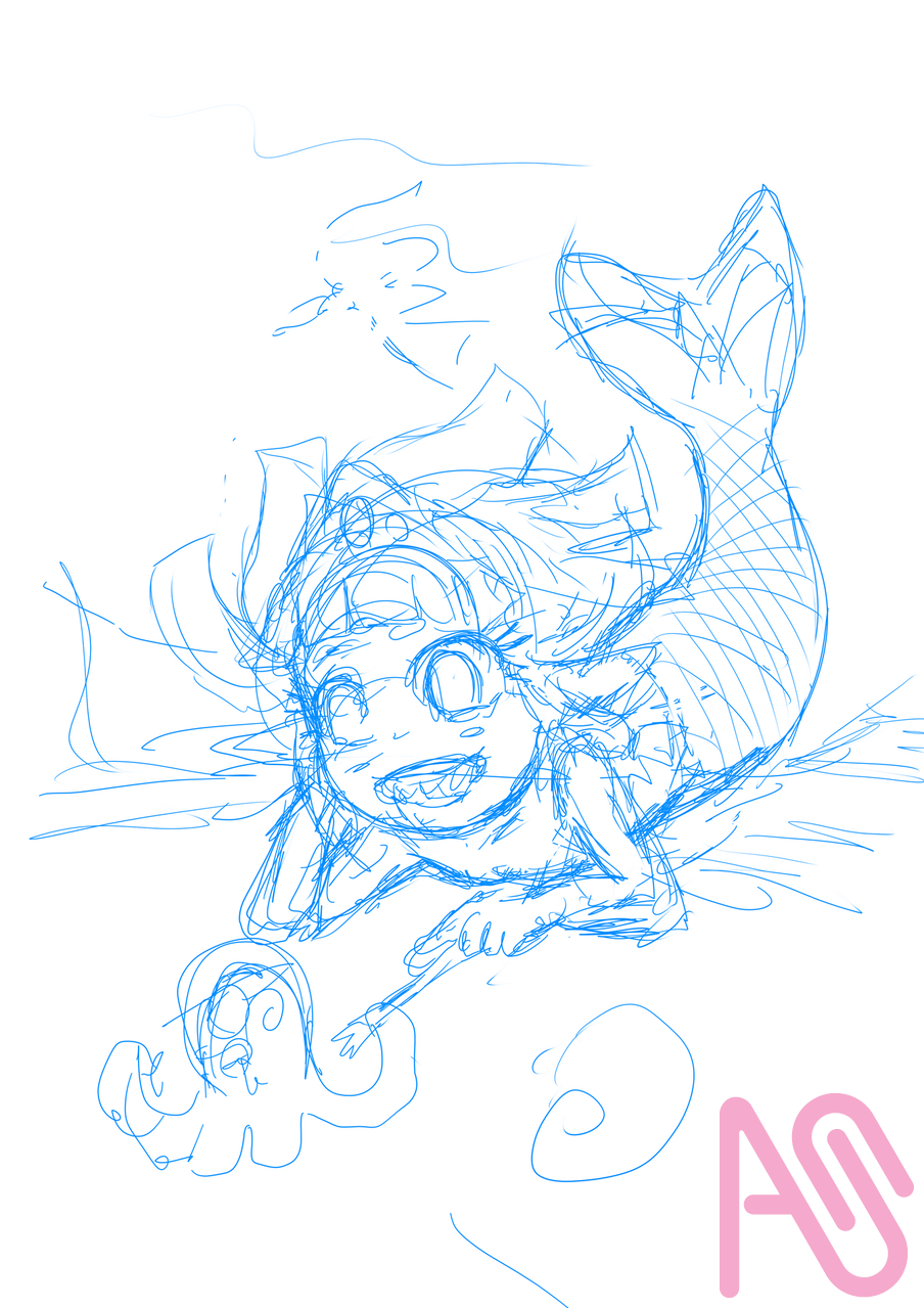 pequeña sirena Illust of poroniel-33 illustration original color diseño personajes