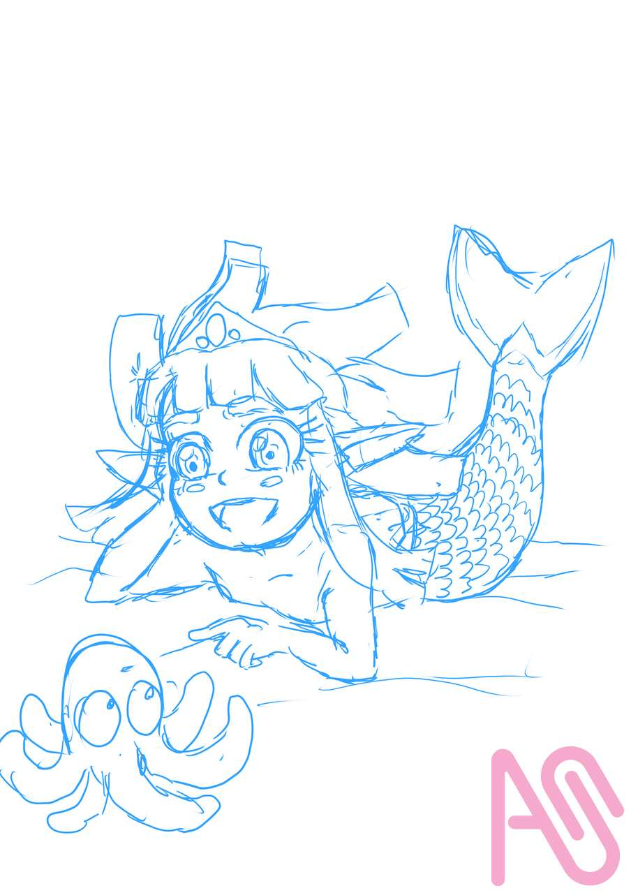 pequeña sirena Illust of poroniel-33 illustration original color diseño personajes