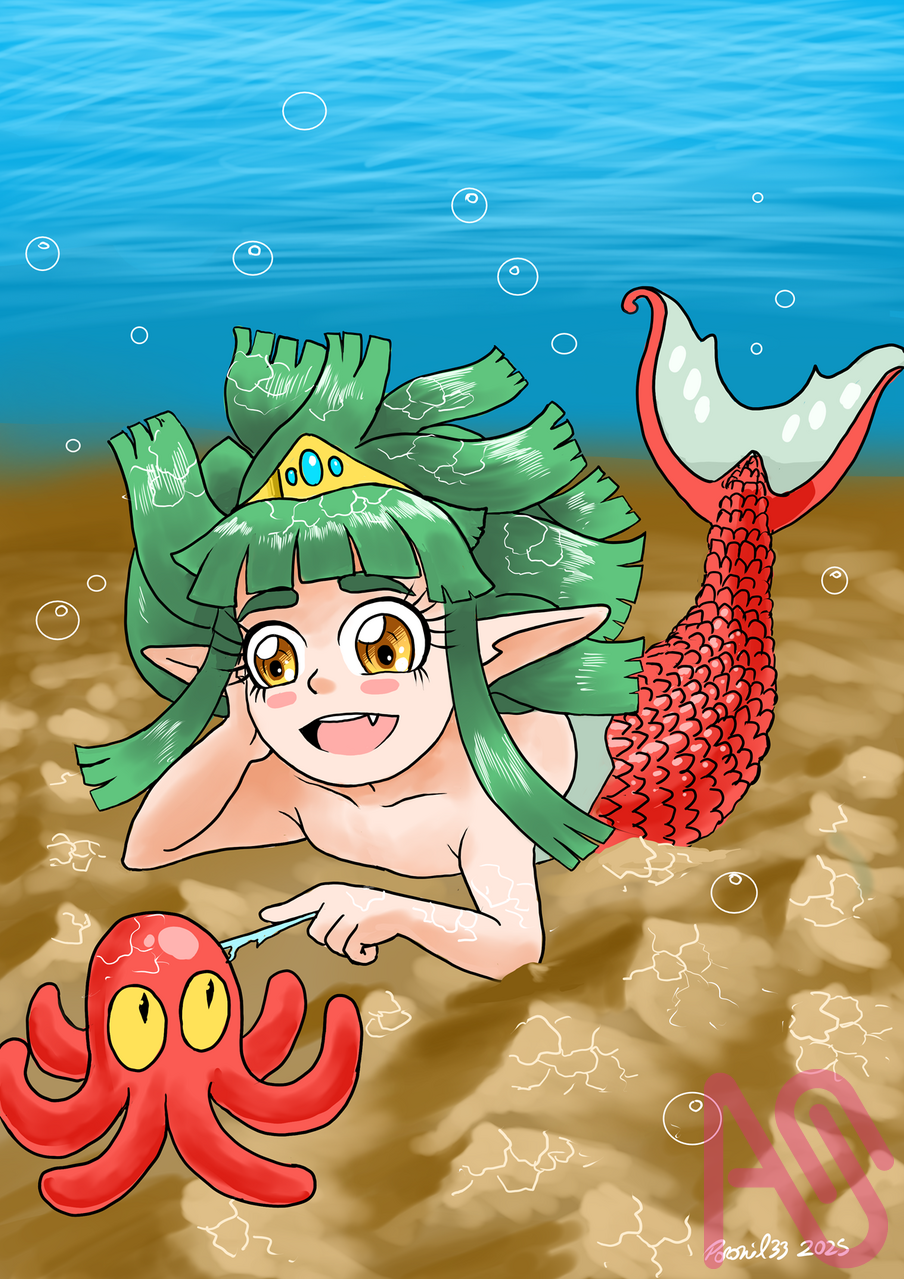 pequeña sirena Illust of poroniel-33 illustration original color diseño personajes