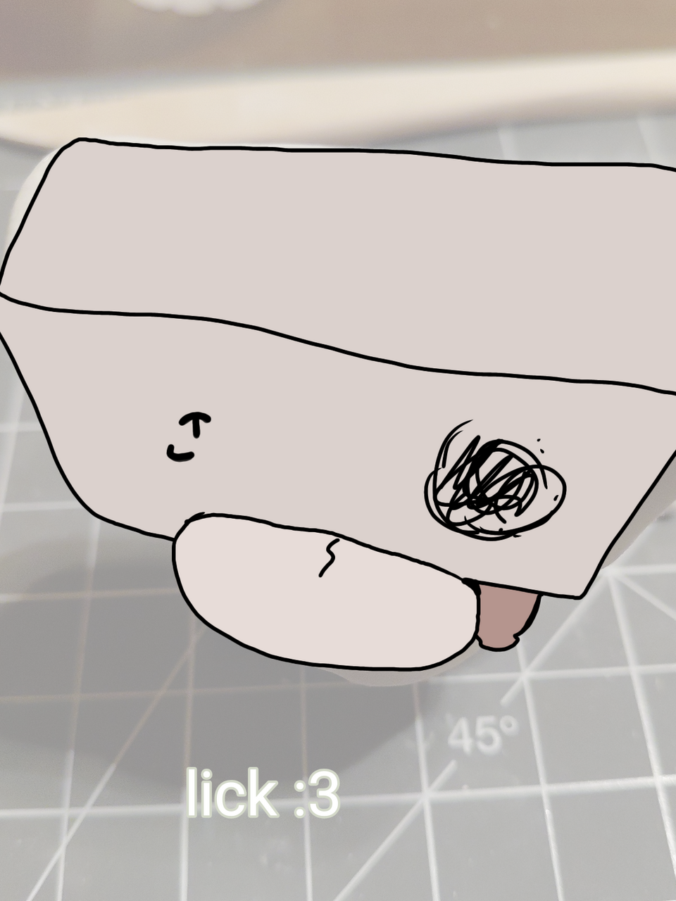 SEND THIS TO YOUR FRIENDS TO "lick :3" THEM TOO Illust of French1oastSticks fanart art silly object shitpost Clay osc objectified