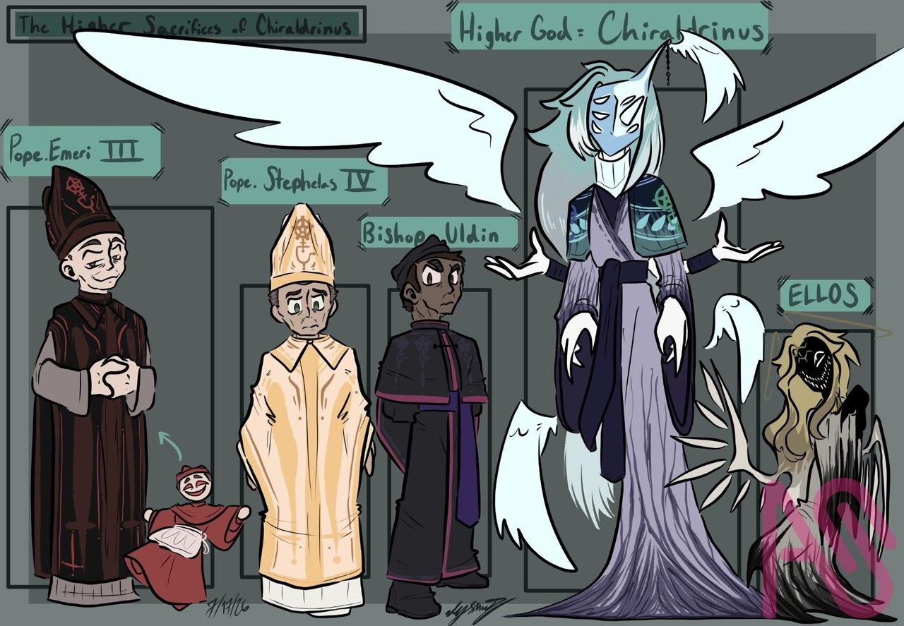 Higher Sacrifices of Chiraldrinus crew!!! (OCs) Illust of LKMr.Raz medibangpaint digital oc religion Religious charactersheet