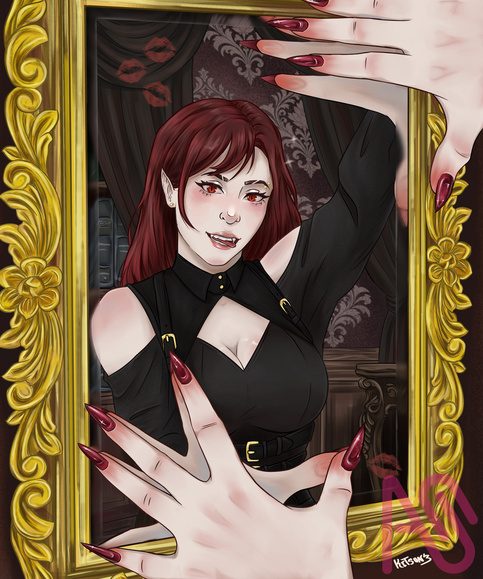 Vampire oc Illust of Kitsune328 oc vampire animegirl cutegirl gothic beginner