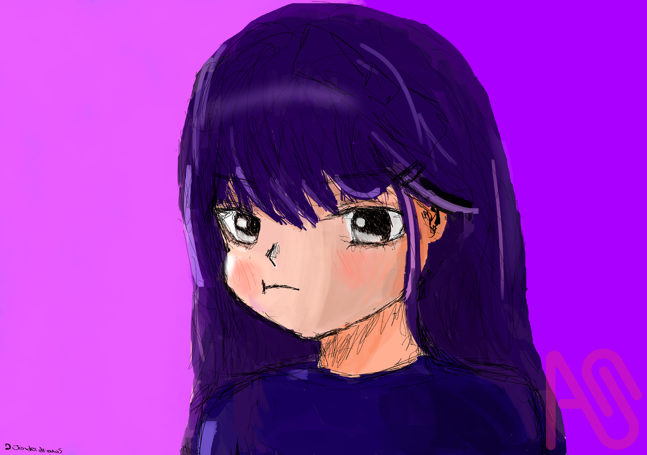 fast draw part ??? Illust of JenderDraws girl fanart anime cute medibang digitaldrawing purple español kawaiigirl Argentina