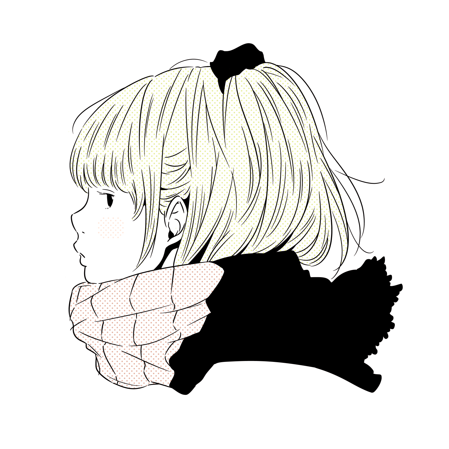 横向きの女の子 お寿司のたま子 イラスト Art Street アートストリート