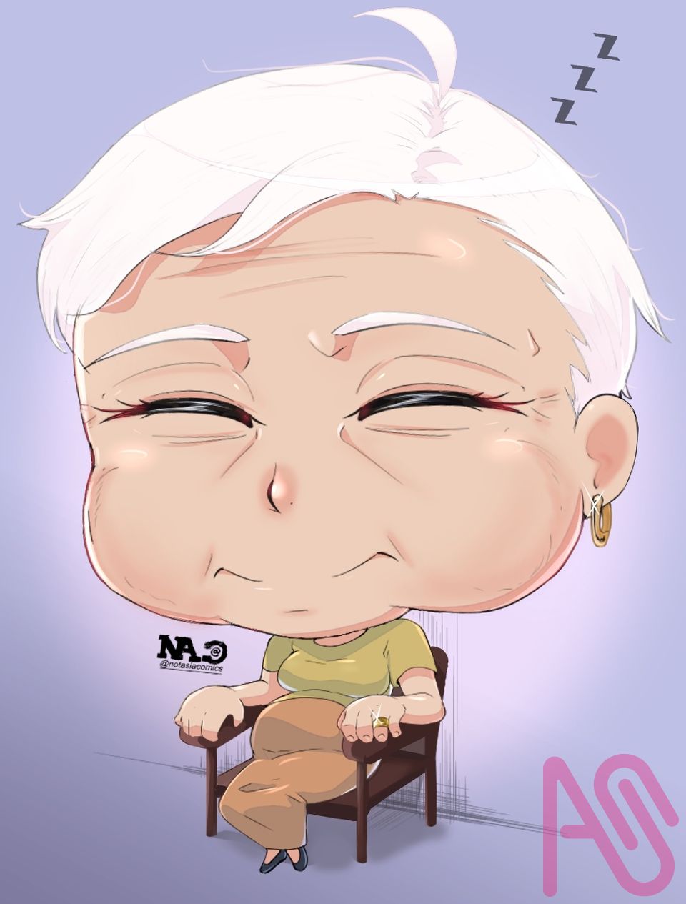 Commission done Illust of @notasiacomics woman chibi manga oc cartoon portrait animeart mangaart chibiart