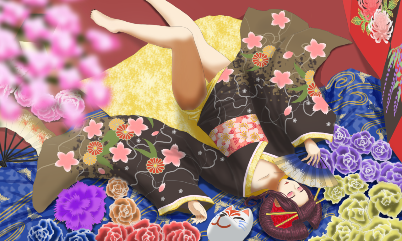 花魁暮日 Illustrations Art Street