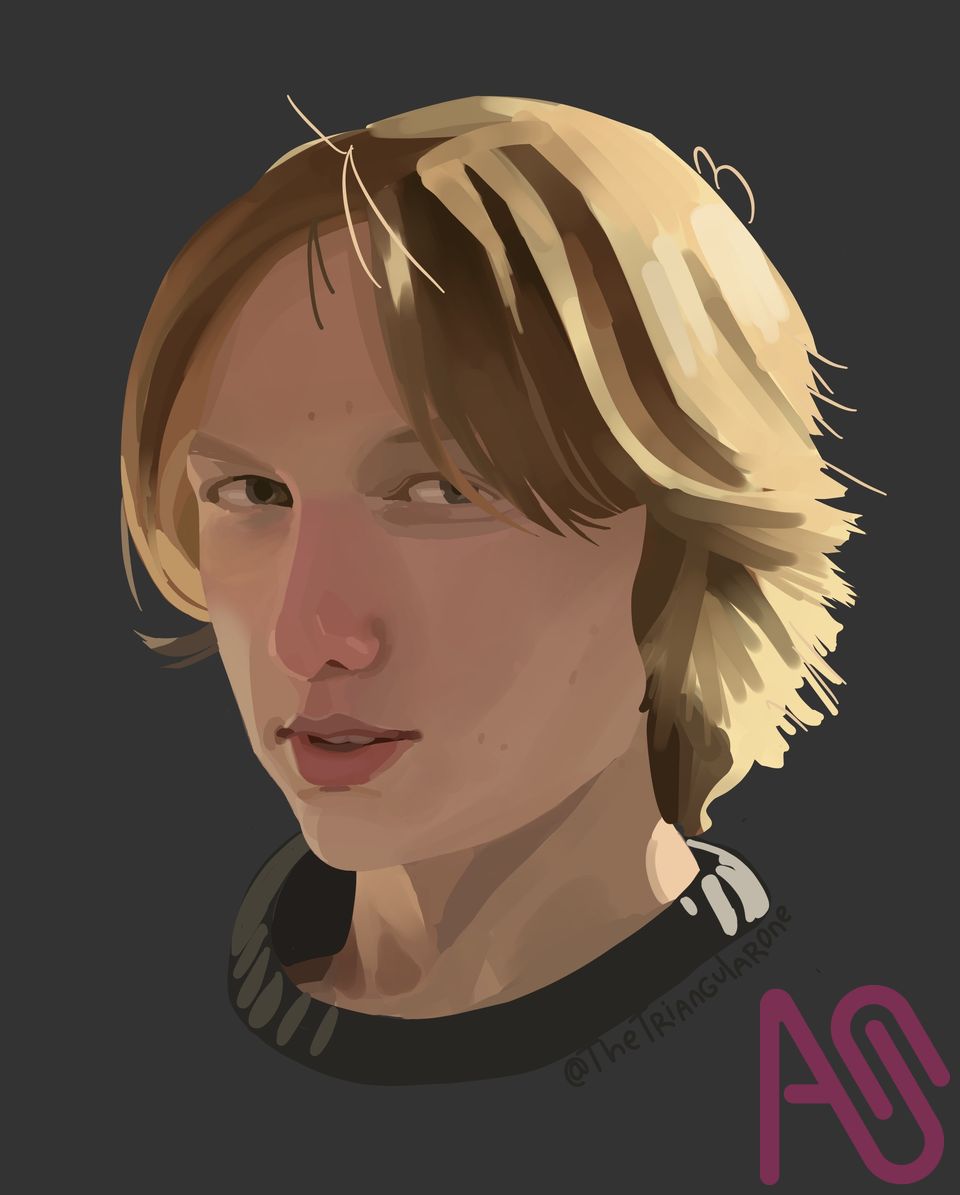 Portrait of my boyfriend  TheTriangularOne의 일러스트 인물화 semirealism Boyfriend