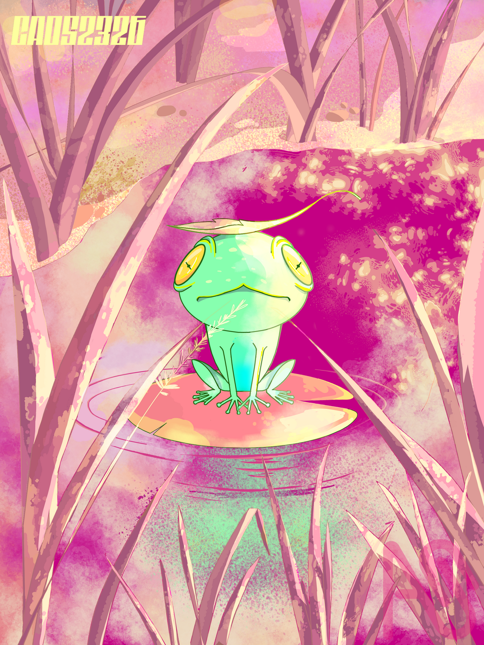"Ilustracion de Rana" Illust of Caos2326 animal art wallpaper Rana artedigital