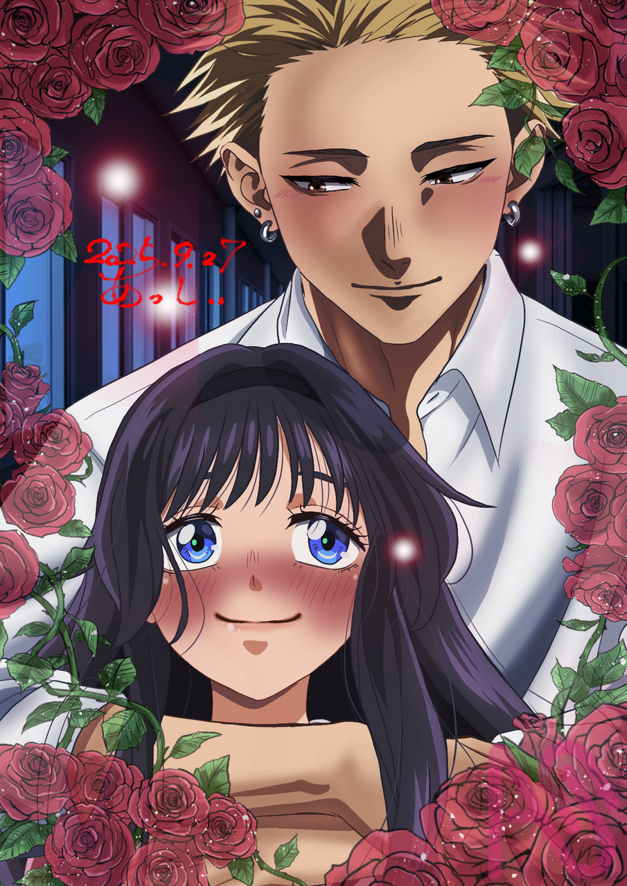 薫る花は凛と咲く Illust of あっしぃ fanfic fanart CLIPSTUDIOPAINT anime 薫子 薫る花は凛と咲く 和栗薫子 紬凛太郎 凛太郎 薫る花