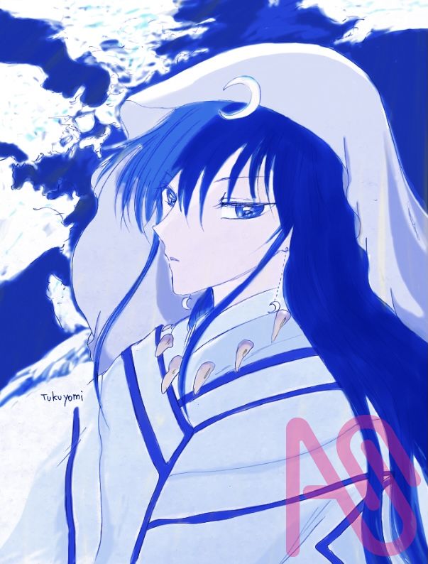 神話シリーズ ツクヨミ 手描きイラスト ツクヨミの通販 | iichi