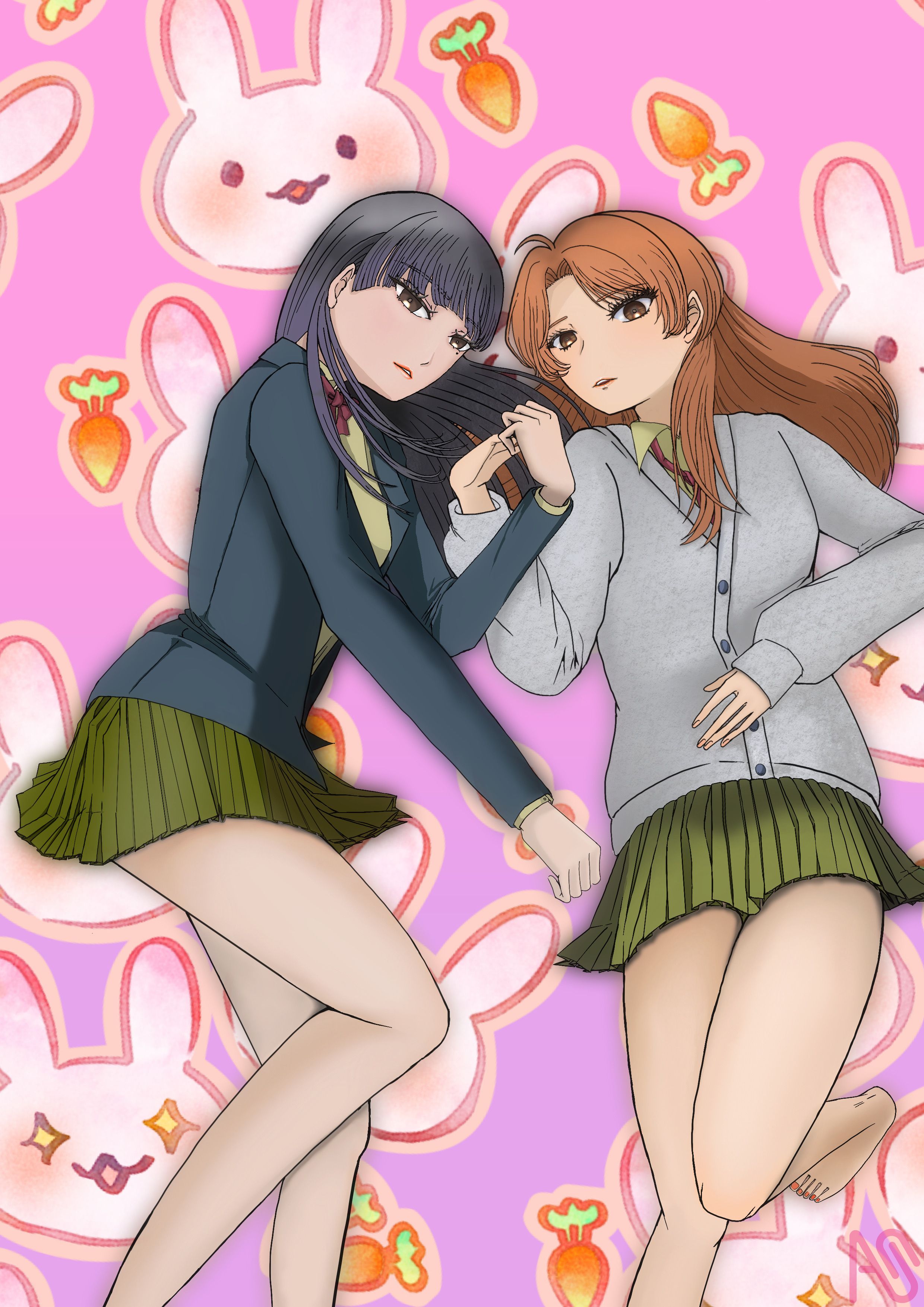イラスト原画　葵風紗 「バラと女の子」 イラスト原画 葵風紗 「バラと女の子」 （女の子 🦋 - ひとばの