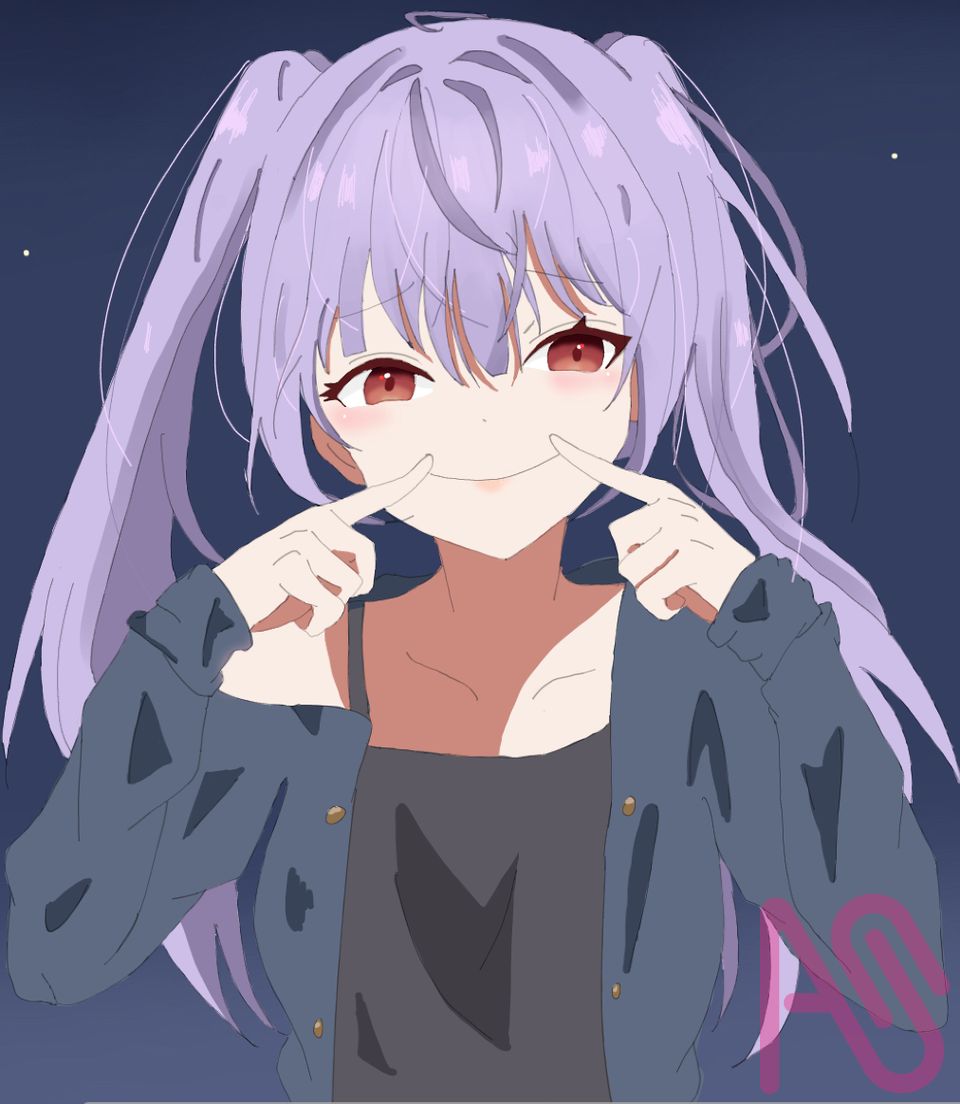 自創oc  Illust of 艾莉絲．希里亞 twin_ponytails anime 日本 oc 女生 紫色頭髮