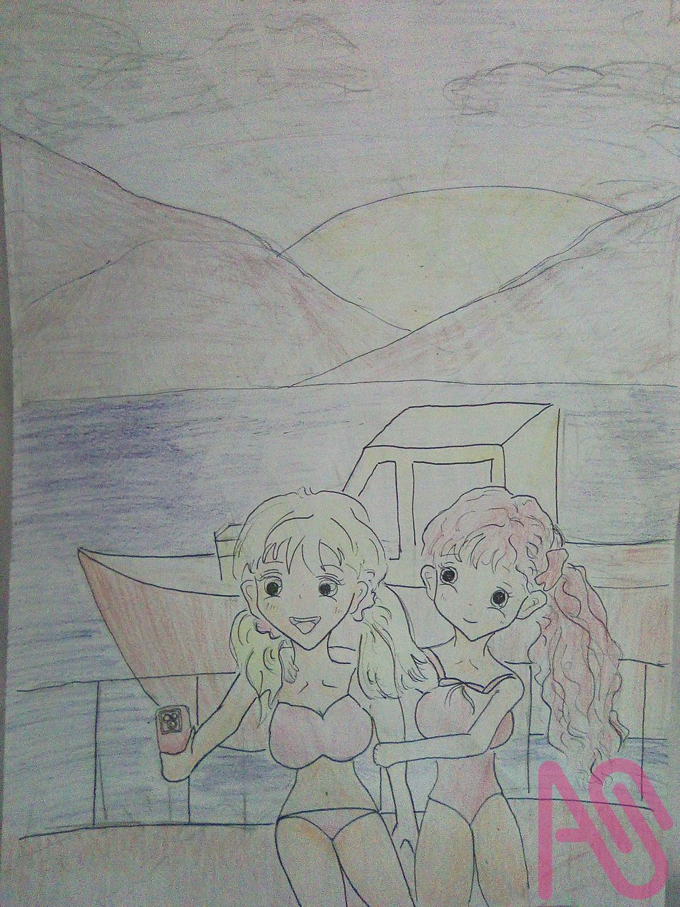 SUMMER SELFIES Illust of Mangaka HUIONIllustrationContest2025 girl summer female illustration original cute background animegirl illustrations scenery