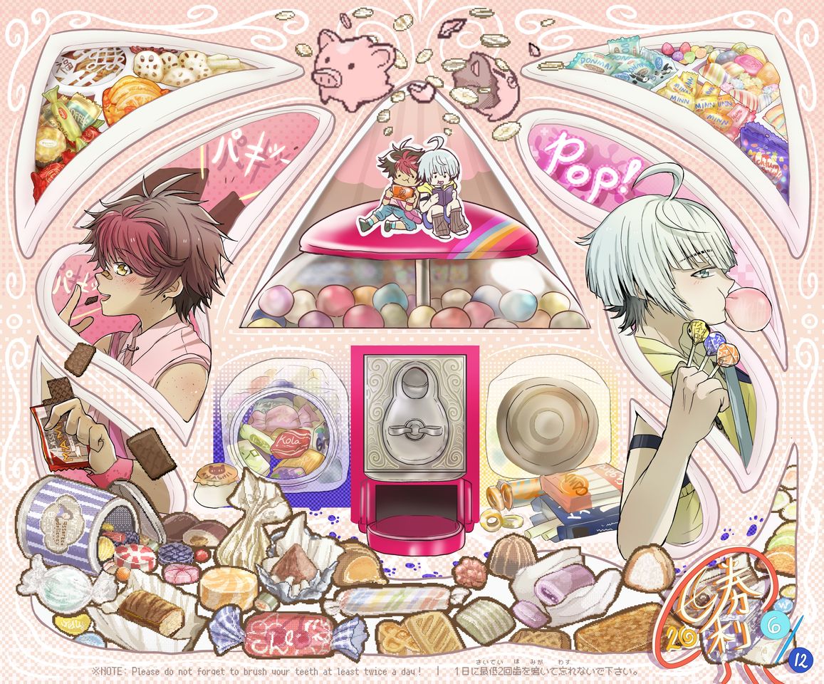 甘い甘い爆買い Illust of AKI SHOURIKAWA ARTstreetMonthlyIllustrationContestMayThemeCandy original cute candy sweet oc color chocolate food pixelart