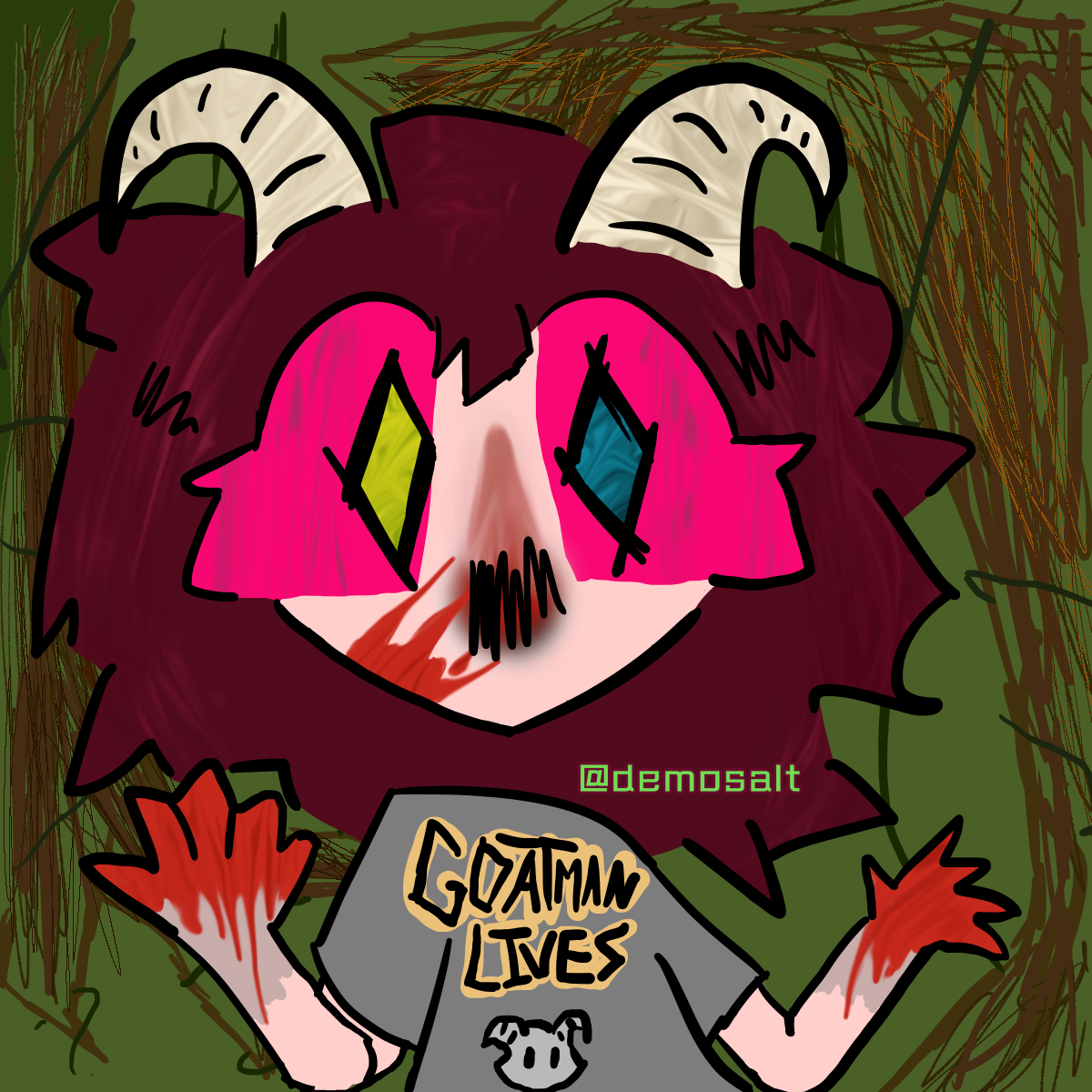 Goatman MonsterBash 2022!! (TW Blood) demosalt Illustrations ART street
