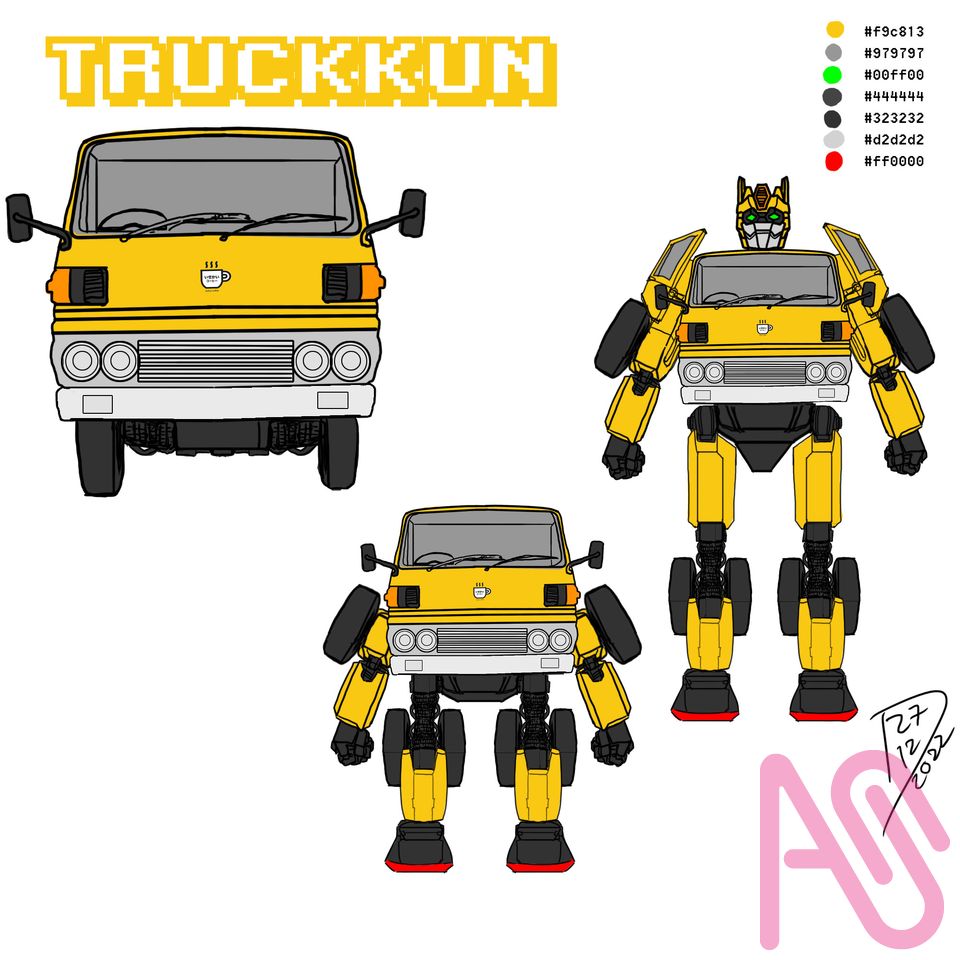 Truck-Kun Illust of Adhi Trahono digital mecha Transformers superrobot