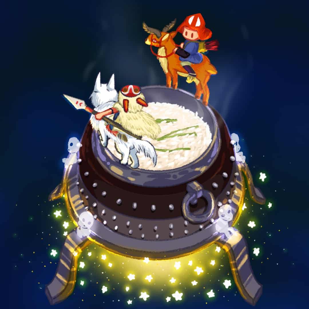 もののけ姫のお粥 Xiin Ruu イラスト Art Street アートストリート