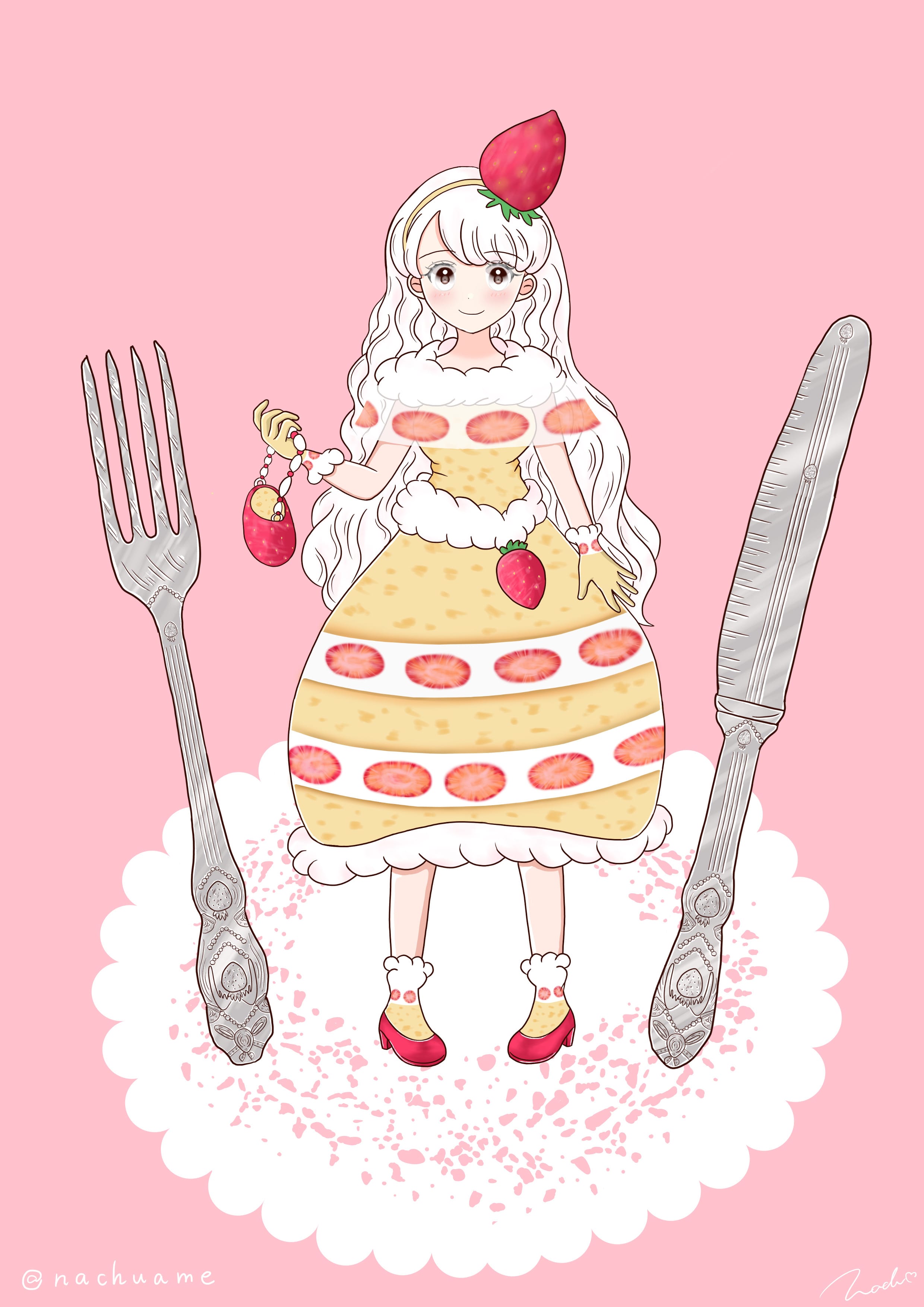 いちごショートケーキの擬人化 なちゅ飴 Illustrations Art Street