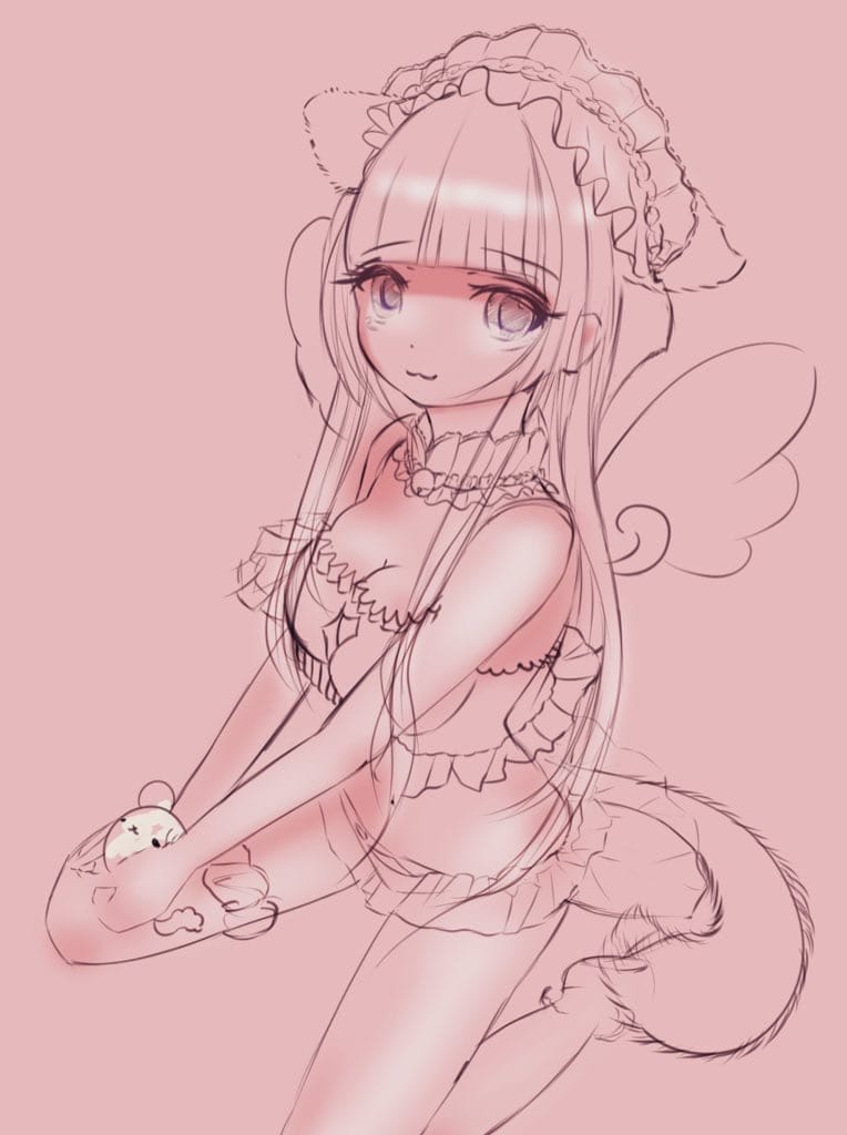 猫ちゃん線画 まころん イラスト Art Street アートストリート