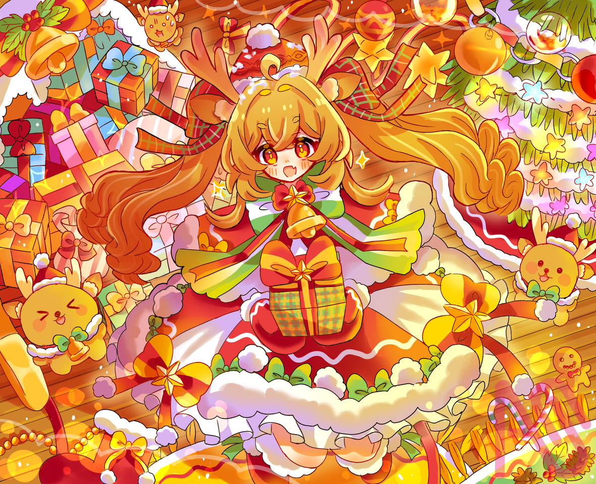 プレゼントをお届け！🎁🌟 Illust of ちーず girl original oc Christmas