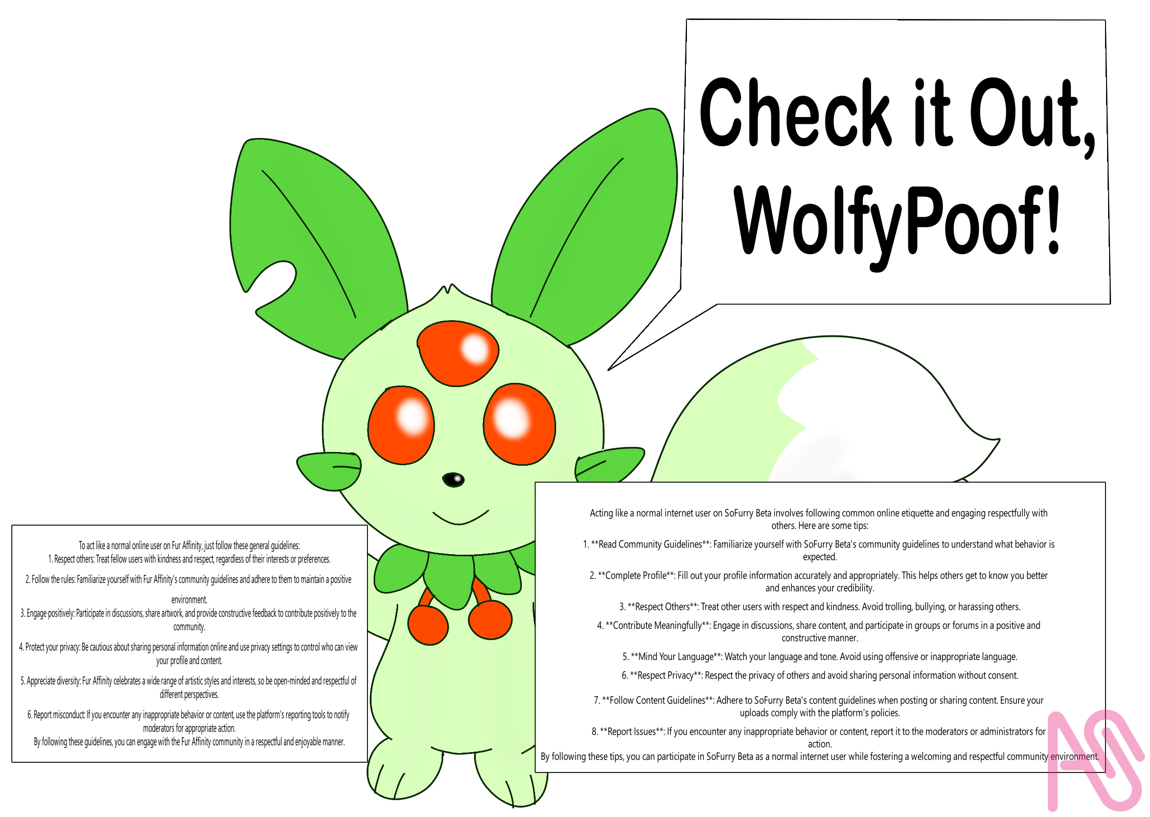 Check It Out Wolfypoof Carol the Cat Illustrations ART Street Check It Out Wolfypoof Carol the Cat Illustrations ART Street