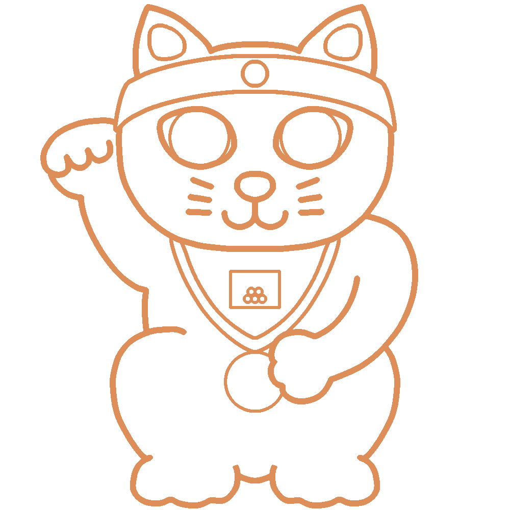 線画招銅メダル猫 かちかち山 ナカモリ イラスト Art Street アートストリート