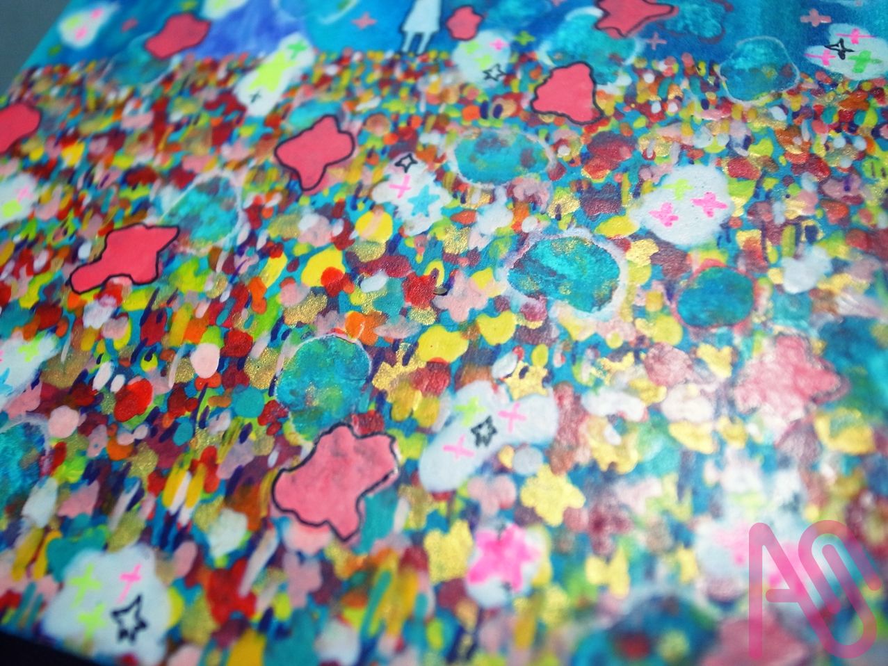 深夜三時の夢 Illust of かみやま girl watercolor art original キラキラ scenery analog