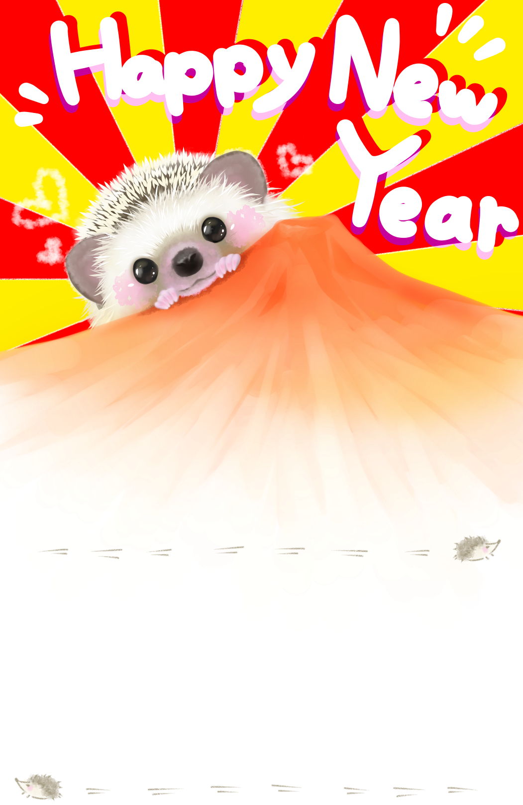 子年のハリネズミさん 冬風きるや Illustrations Art Street