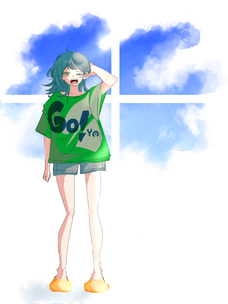 💤 Illust of 鮪納豆(108)#碧信者 medibangpaint 代理 税込108円