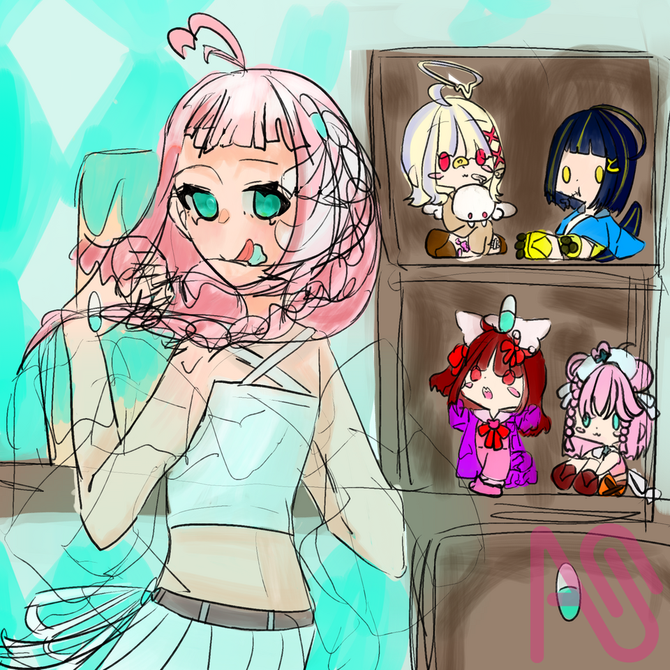 くすりんすまん🙏遅れたうえに完成しないなんて Illust of そら姉/代選中12月4日まで illustration doodle cute よその子 HPB おくすり飲もう くすり選